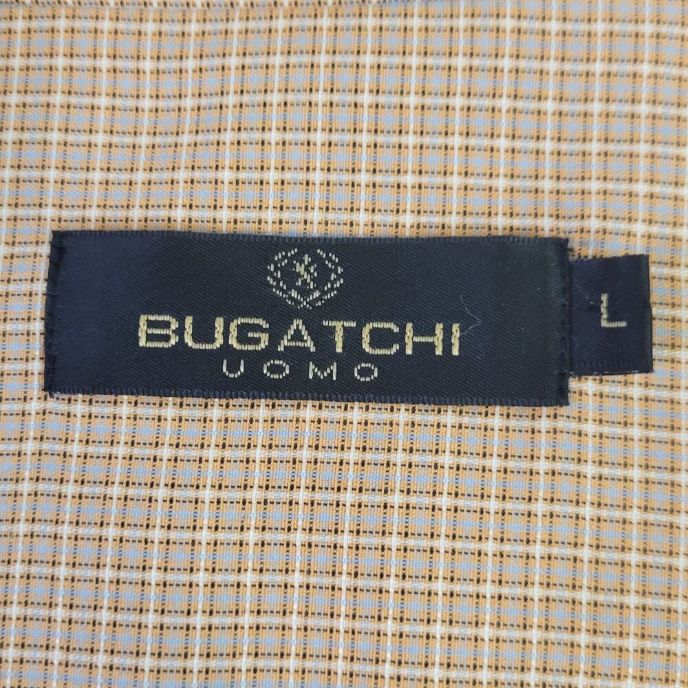 Bugatchi Men's Button-Down Short Sleeve Shirt Size Large Travel Casual Dressy‎ - Picture 4 of 10